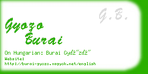 gyozo burai business card